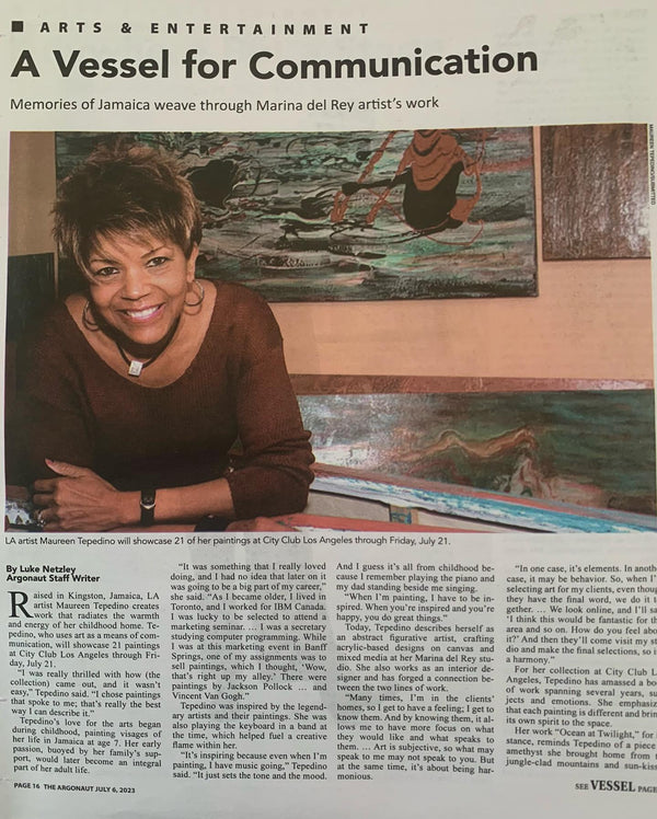 A Vessel for Communication: Memories of Jamaica weave through Marina del Rey artist’s work