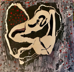Cherry Blossoms 1 $189 - Design By MaureenCherry Blossoms 1 $189 - Design By Maureen cherry blossoms art, red, black, white, black and white, abstract art, abstract figurative, modern art