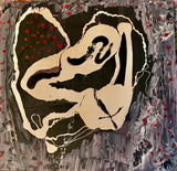 Cherry Blossoms 1 $189 - Design By MaureenCherry Blossoms 1 $189 - Design By Maureen cherry blossoms art, red, black, white, black and white, abstract art, abstract figurative, modern art