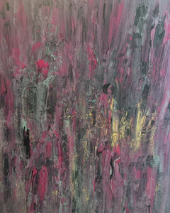 Couples Gathering $2,900 - Design By MaureenCouples Gathering $2,900 - Design By Maureen family art, couples art, pink art, yellow, grey, abstract art, brushstrokes, contemporary art, artworks, original art, original artwork, pink and grey, yellow and pink, original art, color specialist, interior decor art