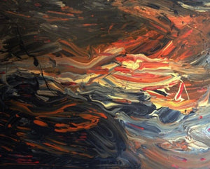 Desert Winds $3,500 - Design By MaureenDesert Winds $3,500 - Design By Maureen desert storm art, contemporary art, mirage in the desert paintings,modern contemporary art, original artwork, original painting,sand dunes, oasis art, desert art, hot weather, hot art, dry desert art, orange, blue, warm colors, black, yellow, brushstrokes, large art, desert landscape art